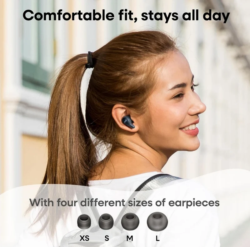 JVC Gumy Premium True Wireless Earbuds Noise Cancelling, Bluetooth 5.4 Headphones 26H Battery, ANC Ambient Mode, Gaming Low Latency, USB-C Case