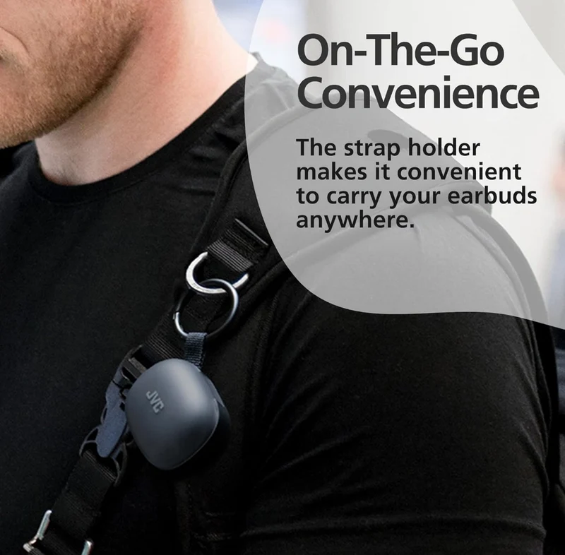 JVC Gumy Premium True Wireless Earbuds Noise Cancelling, Bluetooth 5.4 Headphones 26H Battery, ANC Ambient Mode, Gaming Low Latency, USB-C Case