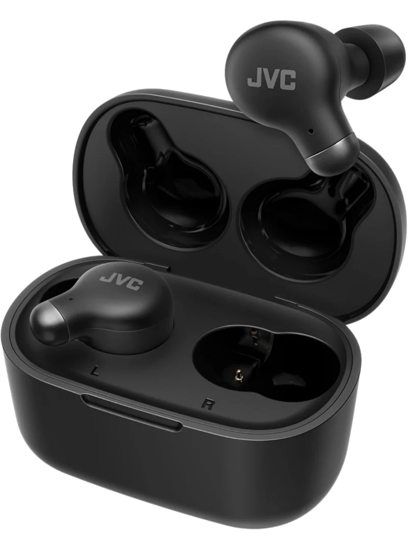 JVC Active Noise Cancelling True Wireless Earbuds - Bluetooth 5.3 with ANC - Comfortable Fit with S/M/L Silicon & Memory Foam Earpieces - IPX4 Water Resistant - 28 Hrs Playback - Compact Charging Case