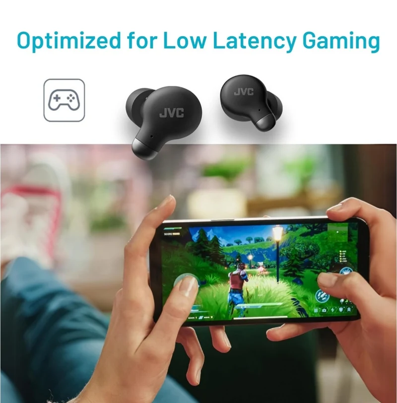 JVC Active Noise Cancelling True Wireless Earbuds - Bluetooth 5.3 with ANC - Comfortable Fit with S/M/L Silicon & Memory Foam Earpieces - IPX4 Water Resistant - 28 Hrs Playback - Compact Charging Case