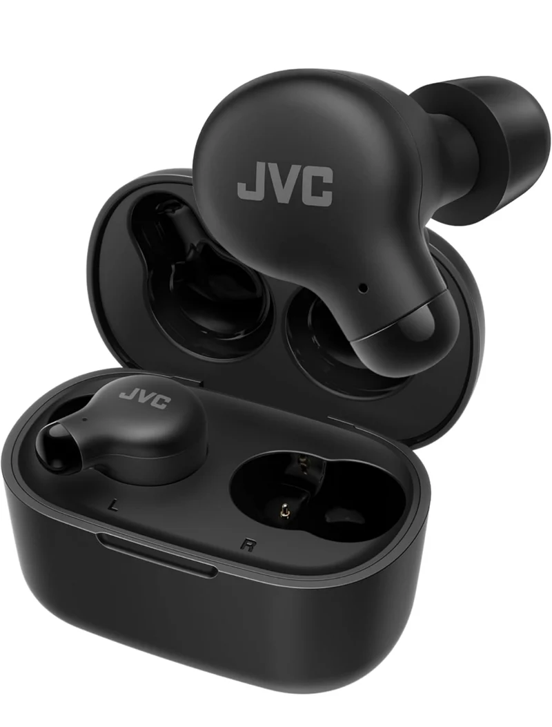 JVC Marshmallow True Wireless Bluetooth 5.3 Earbuds – 28H Battery, Memory Foam Earpieces for All-Day Comfort, IPX4 Water Resistant, Mic, Compact Case, for iPhone & Android