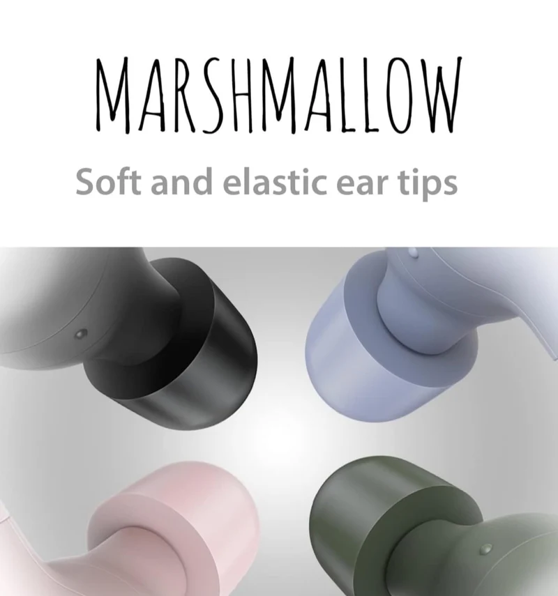 JVC Marshmallow True Wireless Bluetooth 5.3 Earbuds – 28H Battery, Memory Foam Earpieces for All-Day Comfort, IPX4 Water Resistant, Mic, Compact Case, for iPhone & Android