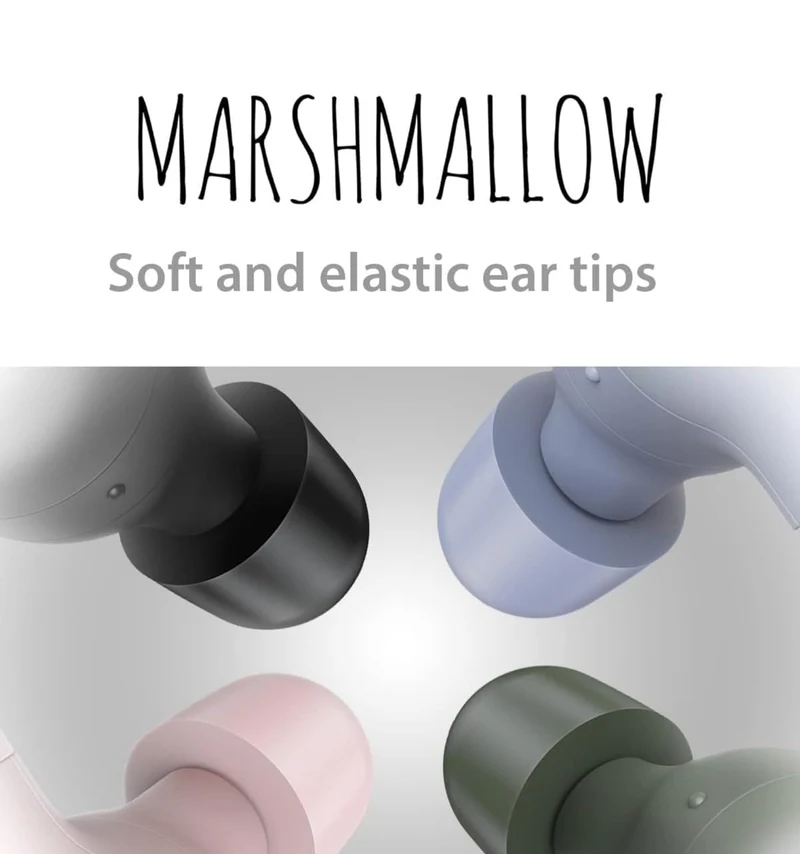 JVC Marshmallow True Wireless Bluetooth 5.3 Earbuds – 28H Battery, Memory Foam Earpieces for All-Day Comfort, IPX4 Water Resistant, Mic, Compact Case, for iPhone & Android