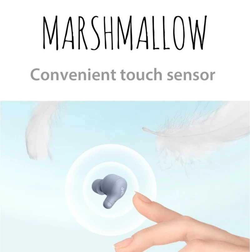 JVC Marshmallow True Wireless Bluetooth 5.3 Earbuds – 28H Battery, Memory Foam Earpieces for All-Day Comfort, IPX4 Water Resistant, Mic, Compact Case, for iPhone & Android