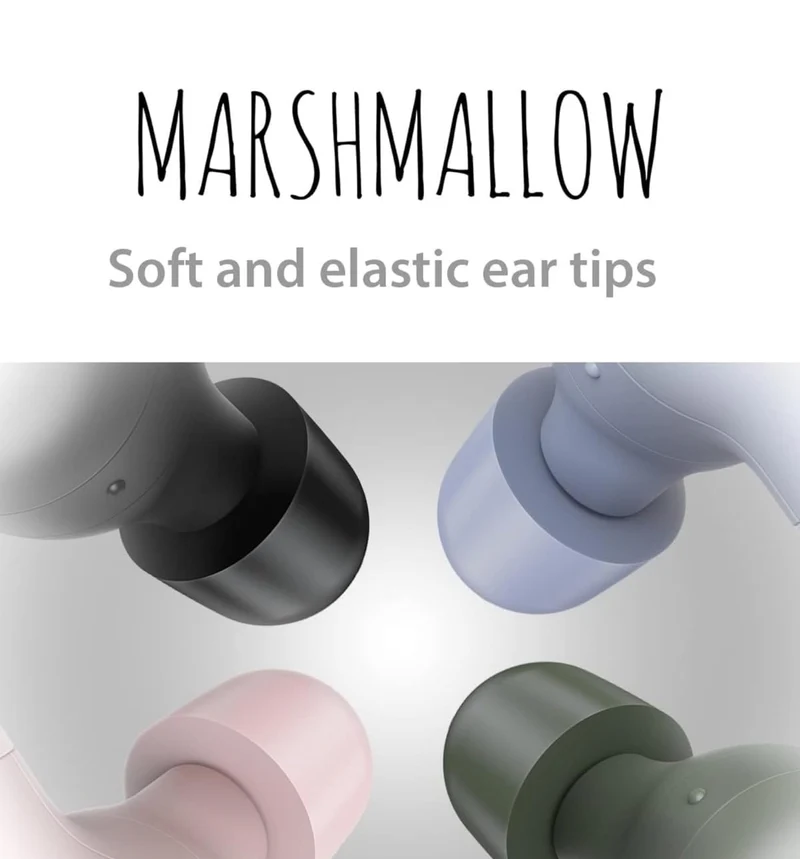 JVC Marshmallow True Wireless Bluetooth 5.3 Earbuds – 28H Battery, Memory Foam Earpieces for All-Day Comfort, IPX4 Water Resistant, Mic, Compact Case, for iPhone & Android