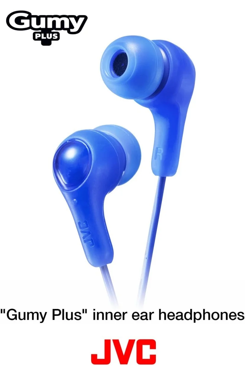 JVC Gumy in Ear Earbud Headphones, Powerful Sound, Comfortable and Secure Fit, Silicone Ear Pieces S/M/L - HAFX7W White