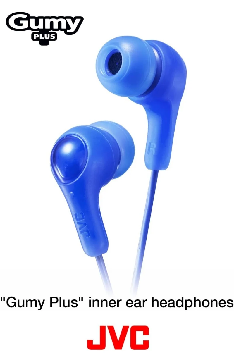JVC Gumy in Ear Earbud Headphones, Powerful Sound, Comfortable and Secure Fit, Silicone Ear Pieces S/M/L - HAFX7V Purple, Small