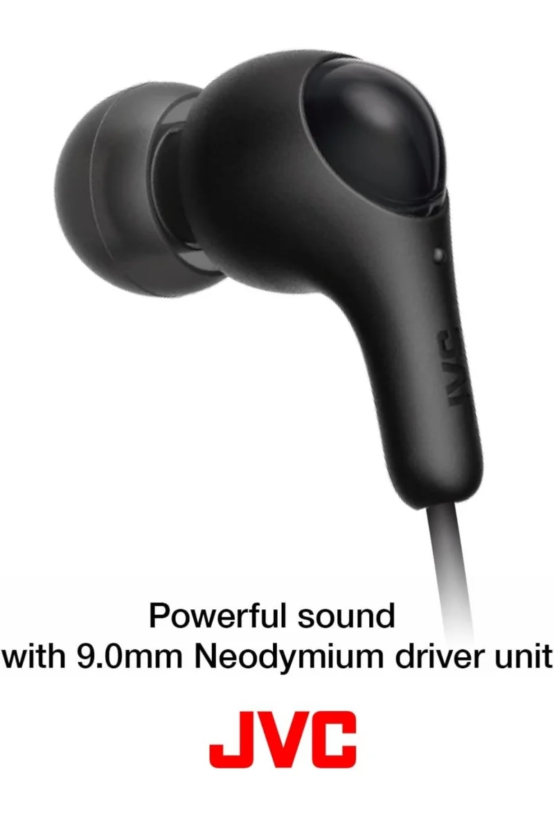 JVC Gumy in Ear Earbud Headphones, Powerful Sound, Comfortable and Secure Fit, Silicone Ear Pieces S/M/L - HAFX7V Purple, Small