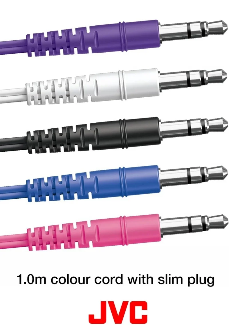 JVC Gumy in Ear Earbud Headphones, Powerful Sound, Comfortable and Secure Fit, Silicone Ear Pieces S/M/L - HAFX7V Purple, Small