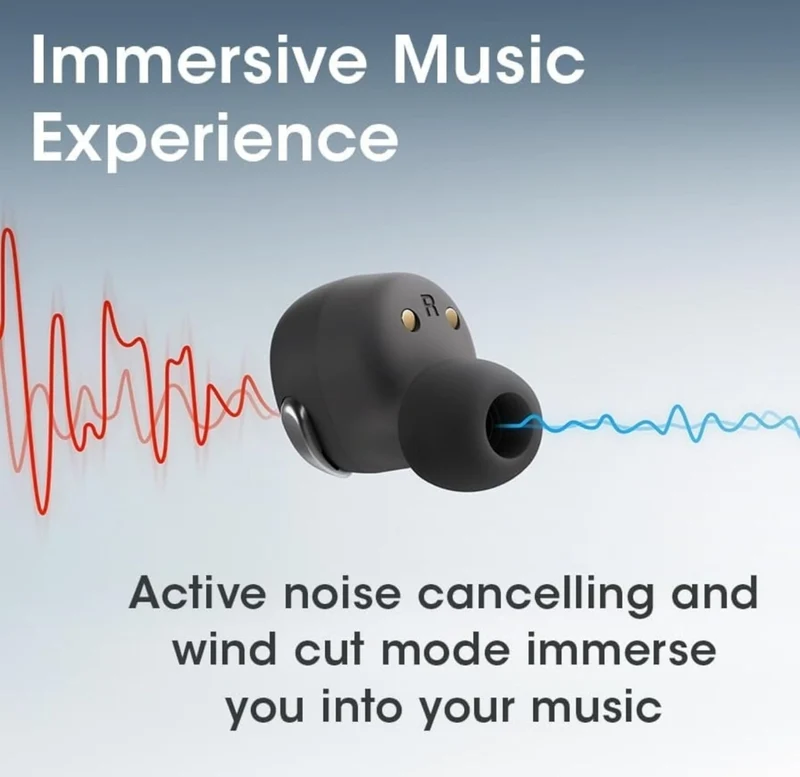 JVC True Wireless Compact Earbuds – Active Noise Cancelling - Bluetooth 5.3 Ear Buds Headphones for iPhone, Android - 27 Hr. Playback, Low Latency Mode - IPX4 Sweat/Rain Proof, Quick Charge Case, Mic