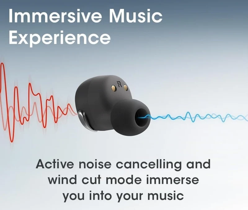 JVC True Wireless Compact Earbuds – Active Noise Cancelling - Bluetooth 5.3 Ear Buds Headphones for iPhone, Android - 27 Hr. Playback, Low Latency Mode - IPX4 Sweat/Rain Proof, Quick Charge Case, Mic