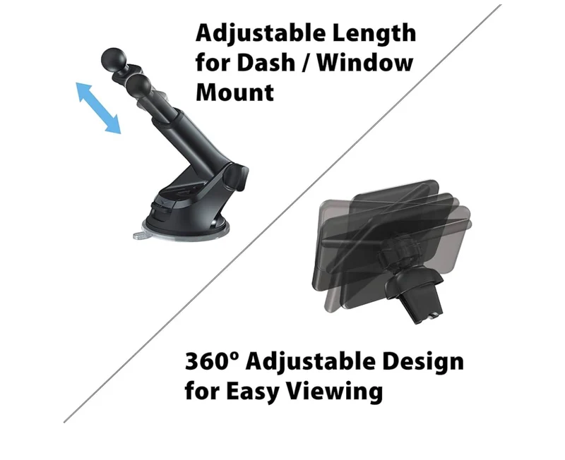 JVC KS-GC10Q Wireless Qi Charging Car Phone Mount, Dashboard Windshield Air Vent car Phone Holder, Includes Magnetic Base Plate, Compatible /w iPhone 11 Series/X/XR/8, Galaxy Note10/S10/S20 Series