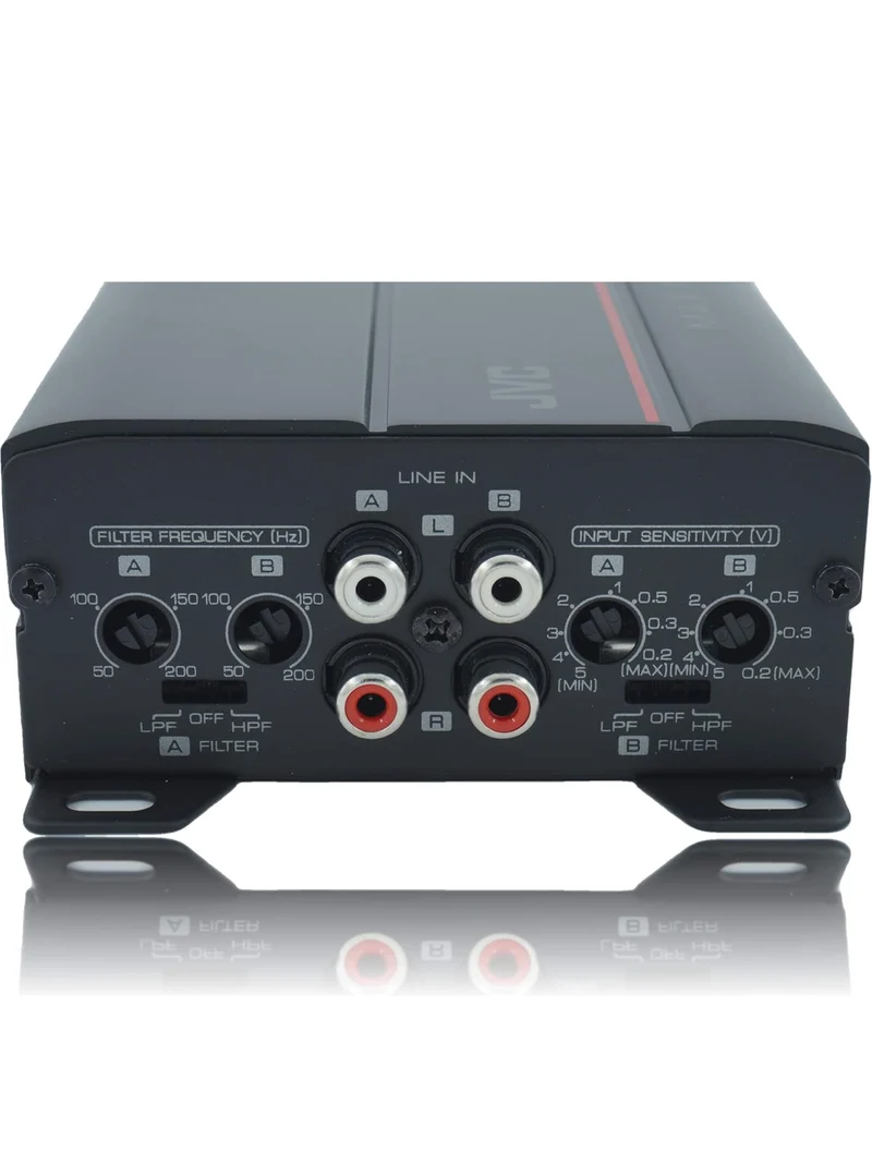 JVC KS-DR1004D 400 Watt 4-Channel Bridgeable Amplifier for Car & Marine and RZR/ATV/UTV/Cart Motorsports