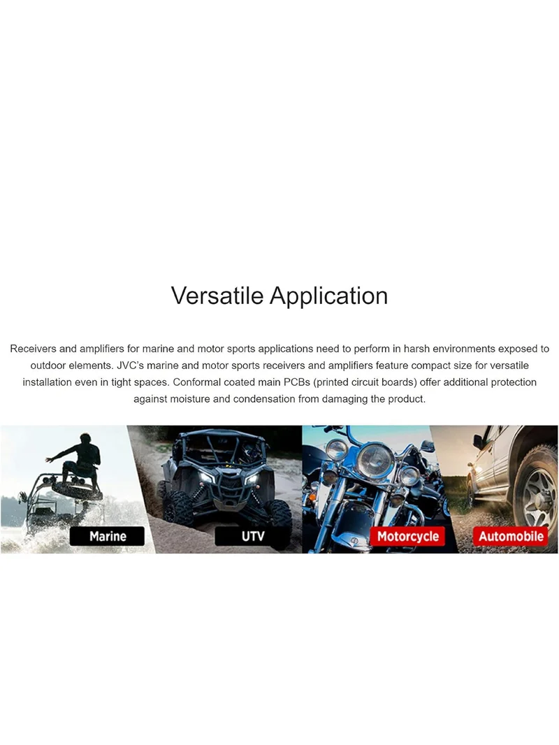 JVC KS-DR1004D 400 Watt 4-Channel Bridgeable Amplifier for Car & Marine and RZR/ATV/UTV/Cart Motorsports