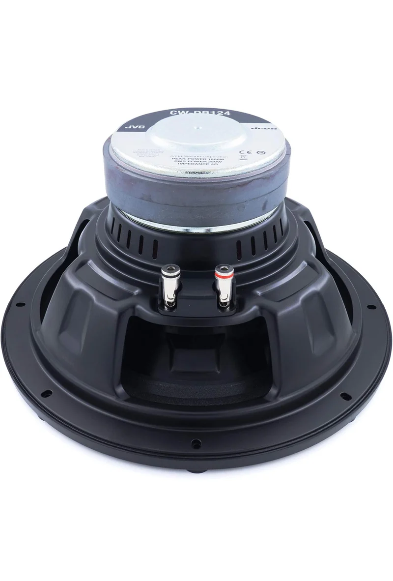 JVC CW-DR124 DRVN 12" 4-ohm 350 Watt Car Audio Subwoofer- Single (Black) with Dependable Low-Frequency Punch