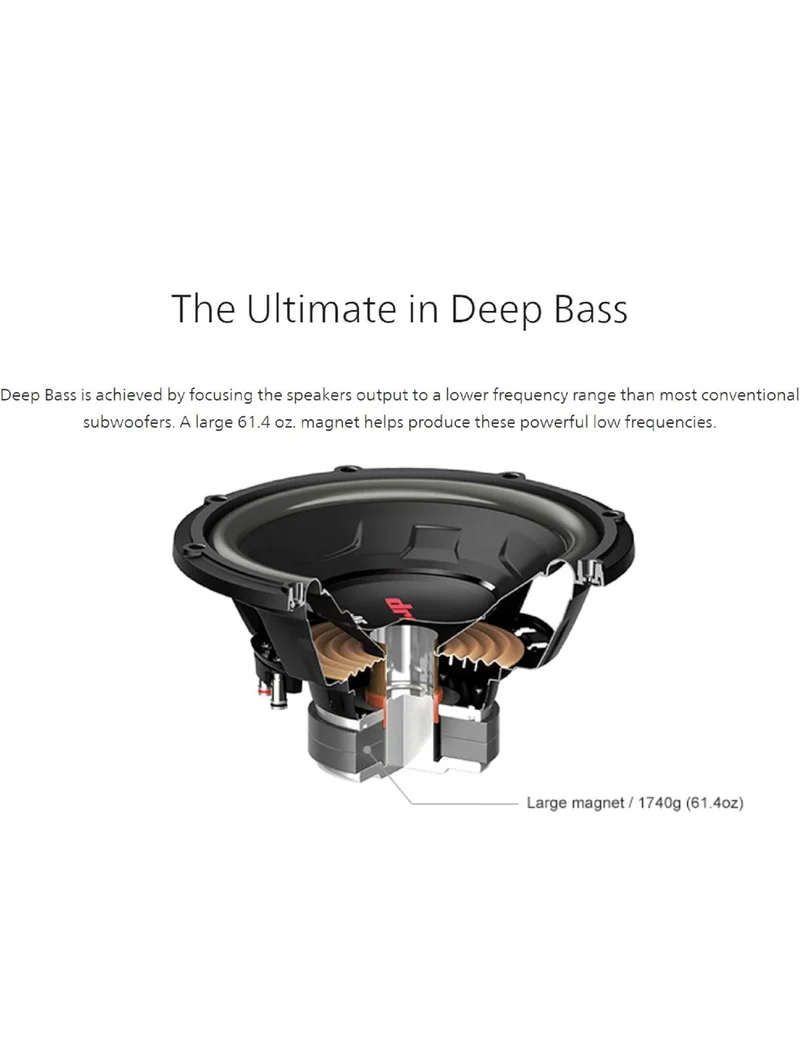 JVC CW-DR124/104 DRVN 4-ohm 350 Watt Car Audio Subwoofer- Single (Black) with Dependable Low-Frequency Punch (10")