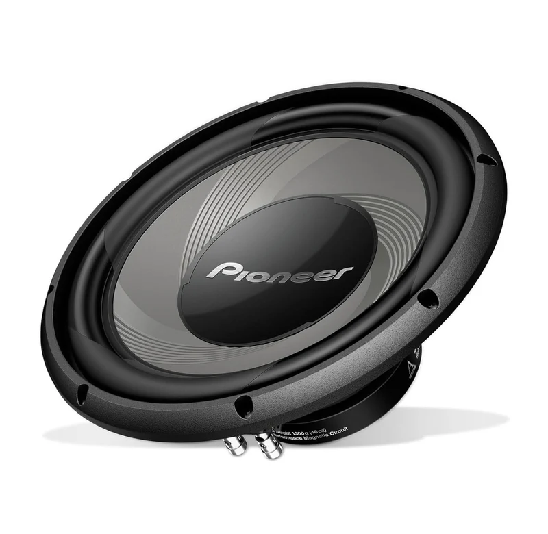 Pioneer TS-A120S4E – Powerful 12” Subwoofer, 1400 Watts Peak Power, Single 4 Ohms Voice Coil for Deep Bass