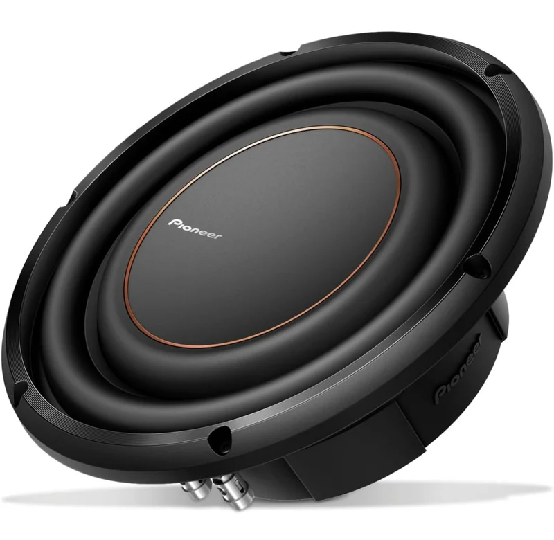 Pioneer TS-D10LS2 - Powerful 10-inch Shallow Subwoofer, 1300 Watts Peak PowerSingle 2 Ohms Voice Coil and Compact Design for Deep Bass