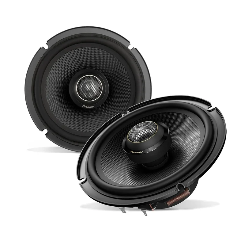 Pioneer TS-Z65F, 2-Way Coaxial Car Audio Speakers, Full Range, Open & Smooth Sound Quality, Easy Installation and Enhanced Bass Response, Black 6.5” Round Speakers