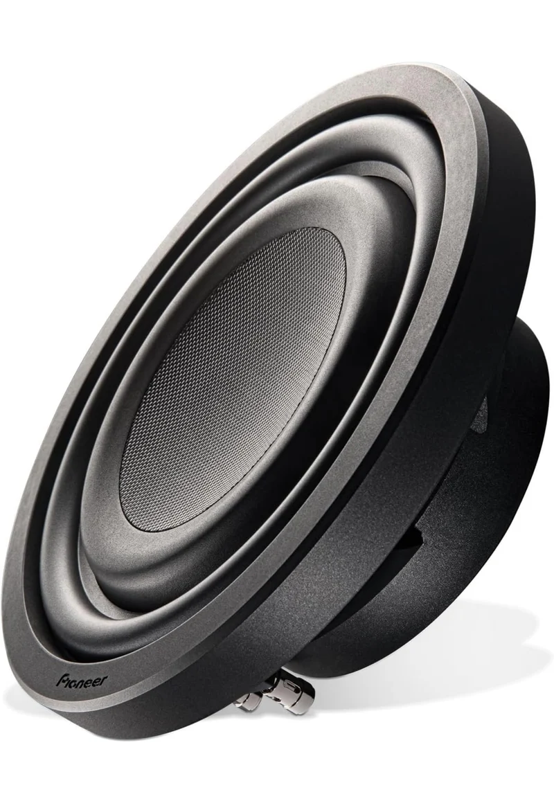Pioneer TS-Z10LS4 10” Oversized Subwoofer, Shallow Design, Easy Installation and Flexible Fit, 1300 Watts Peak Power, Single 4 Ohms Voice Coil for Deep, Enhanced Bass Response