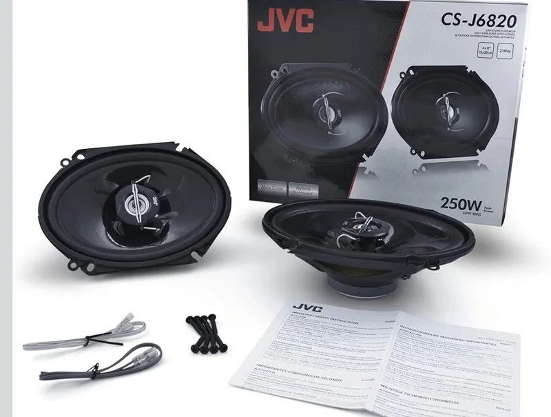 JVC CS-J6820 6" x 8" Car Audio Speaker with 2-Way Coaxial (Black)