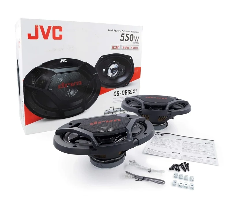 JVC Mobile CS-DR6941 drvn DR Series Shallow-Mount Coaxial Speakers (6" x 9", 550 Watts Max, 4 Way)