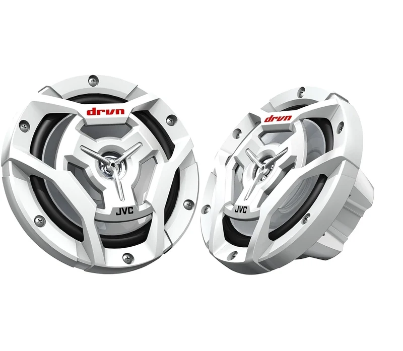 JVC CS-DR6200M Marine 6.5" 2-Way Coaxial Speaker - Set of 2 (White) featuring Water Resistant Woofers / UV Resistant Grilles / Max Power 150W