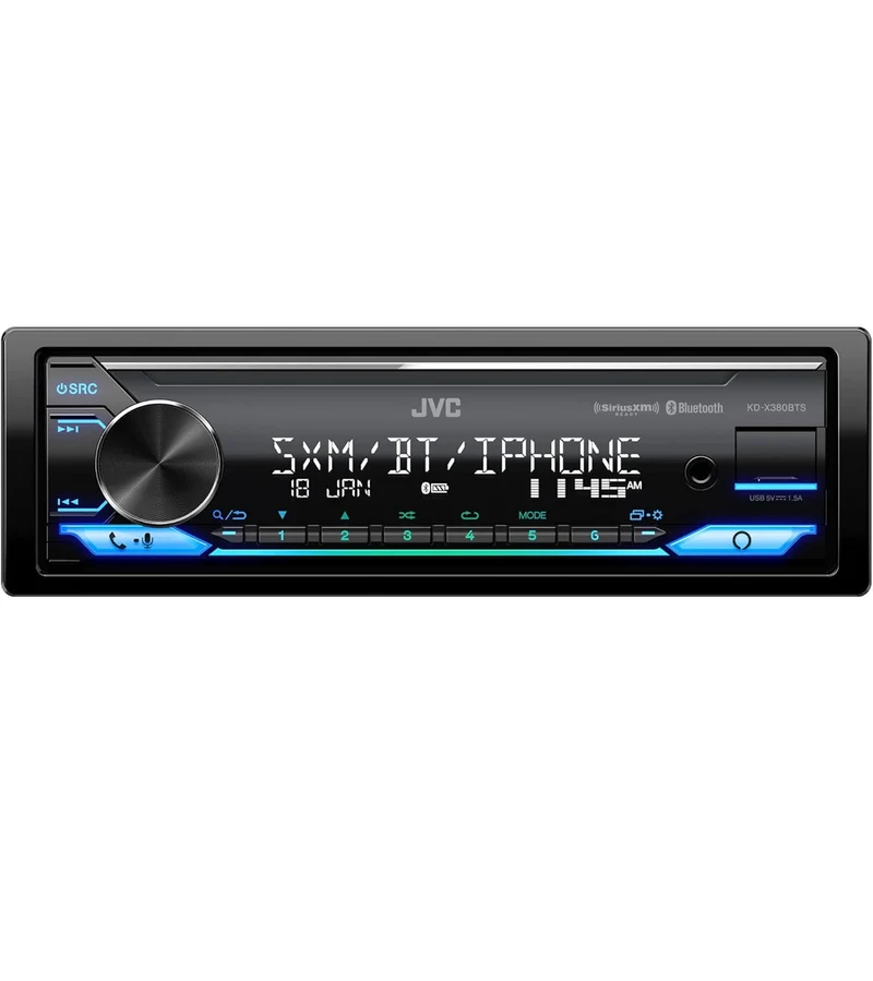 JVC KD-X380BTS Digital Media Car Receiver Featuring Bluetooth, USB, SiriusXM, Amazon Alexa