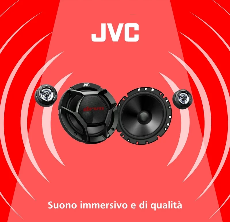 JVC CS-DR1700C 17cm 360W Component Kit, Black