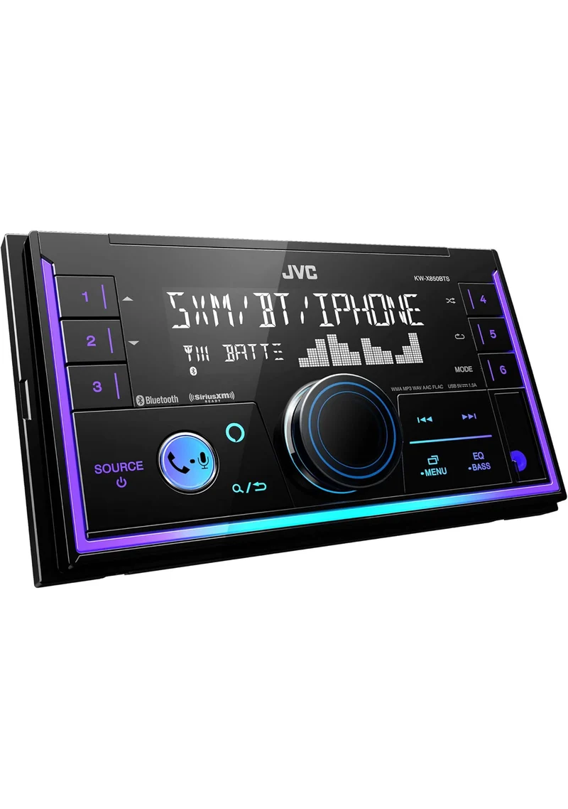 JVC KW-X850BTS Bluetooth Car Stereo Digital Media Receiver with USB Port, AM/FM Radio, MP3 Player, Amazon Alexa, Android, iPhone, Double DIN, 13-Band EQ