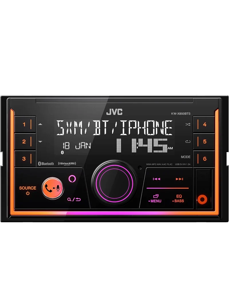 JVC KW-X850BTS Bluetooth Car Stereo Digital Media Receiver with USB Port, AM/FM Radio, MP3 Player, Amazon Alexa, Android, iPhone, Double DIN, 13-Band EQ