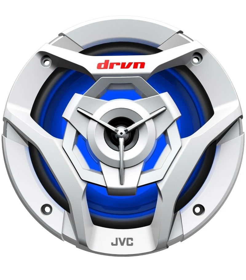 JVC CS-DR620MBL 6.5 Inch Car & Marine, Motor Sports, Car Audio Stereo 2- Way Speakers with Cool Built in RGB LED Lights, Weatherproof IPX5, 260 Watts, UV Protected Grills Included - Black