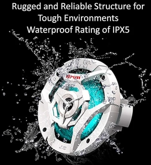 JVC CS-DR620MBL 6.5 Inch Car & Marine, Motor Sports, Car Audio Stereo 2- Way Speakers with Cool Built in RGB LED Lights, Weatherproof IPX5, 260 Watts, UV Protected Grills Included - Black
