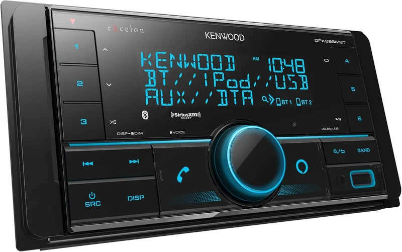 Kenwood DPX395MBT Double DIN in-Dash Digital Media Receiver with Bluetooth (Does not Play CDs) | Mechless Car Stereo Receiver | Amazon Alexa Ready - Black