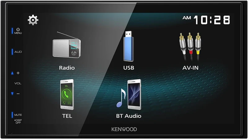 KENWOOD DMX115BT Double Din Car Stereo (45W x 4-Ch), 6.8" Touchscreen Display, Head Unit with Dual Bluetooth Connectivity, USB, A/V, & AM/FM Radio, Sleek Multimedia Player with USB Mirroring