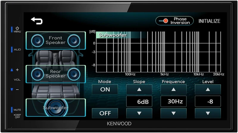 KENWOOD DMX115BT Double Din Car Stereo (45W x 4-Ch), 6.8" Touchscreen Display, Head Unit with Dual Bluetooth Connectivity, USB, A/V, & AM/FM Radio, Sleek Multimedia Player with USB Mirroring