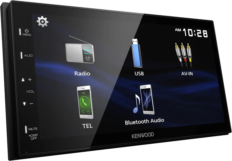 KENWOOD DMX150BT 6.8" Capacitive Touchscreen Digital Multimedia Receiver – Bluetooth, USB Mirroring for Android, Rear Camera Input, 13-Band EQ