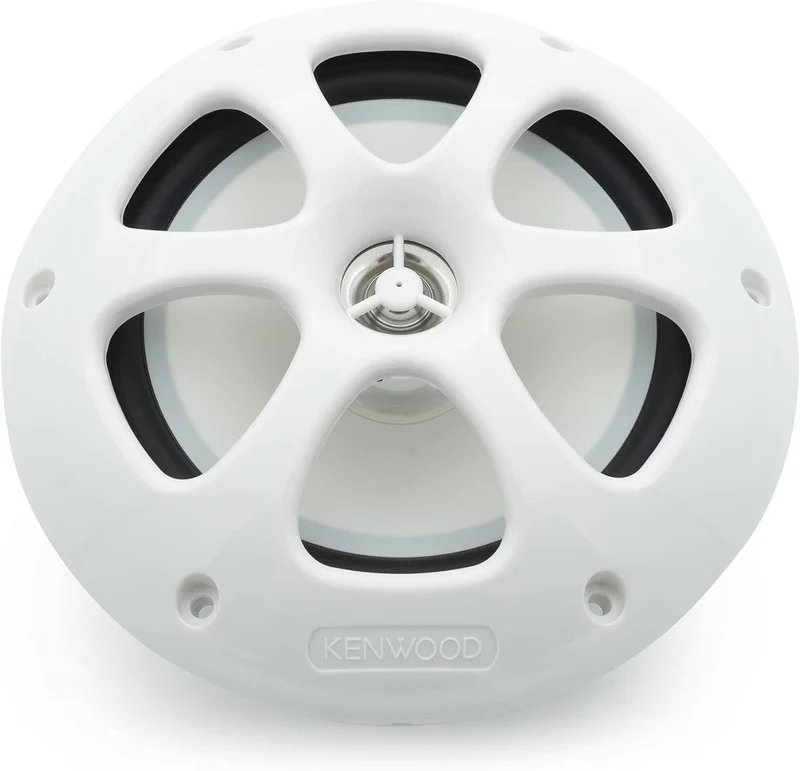 Kenwood KFC-1613MRB/W 6.5 Inch 2 Way Coaxial Waterproof Marine/Motorsports/Car Speakers, Pair, 4 Ohm, 100 Peak Watts (White)