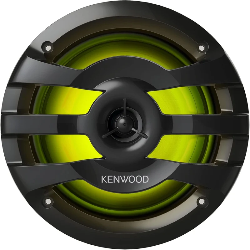Kenwood KFC-1673MRBL 6-3/4" Marine/Car Speakers Black w/RGB