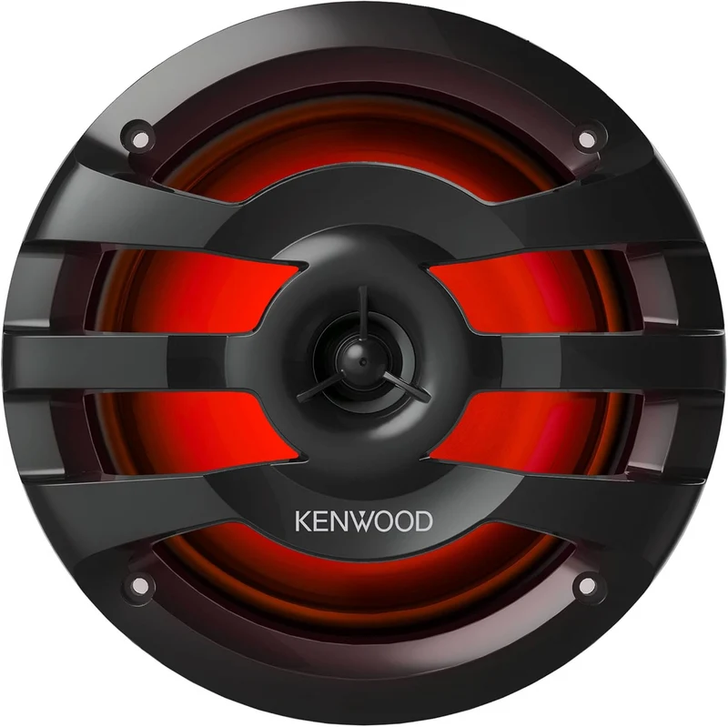 Kenwood KFC-1673MRBL 6-3/4" Marine/Car Speakers Black w/RGB