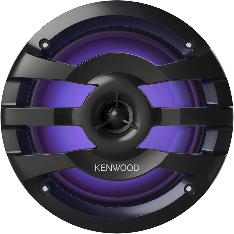 Kenwood KFC-1673MRBL 6-3/4" Marine/Car Speakers Black w/RGB