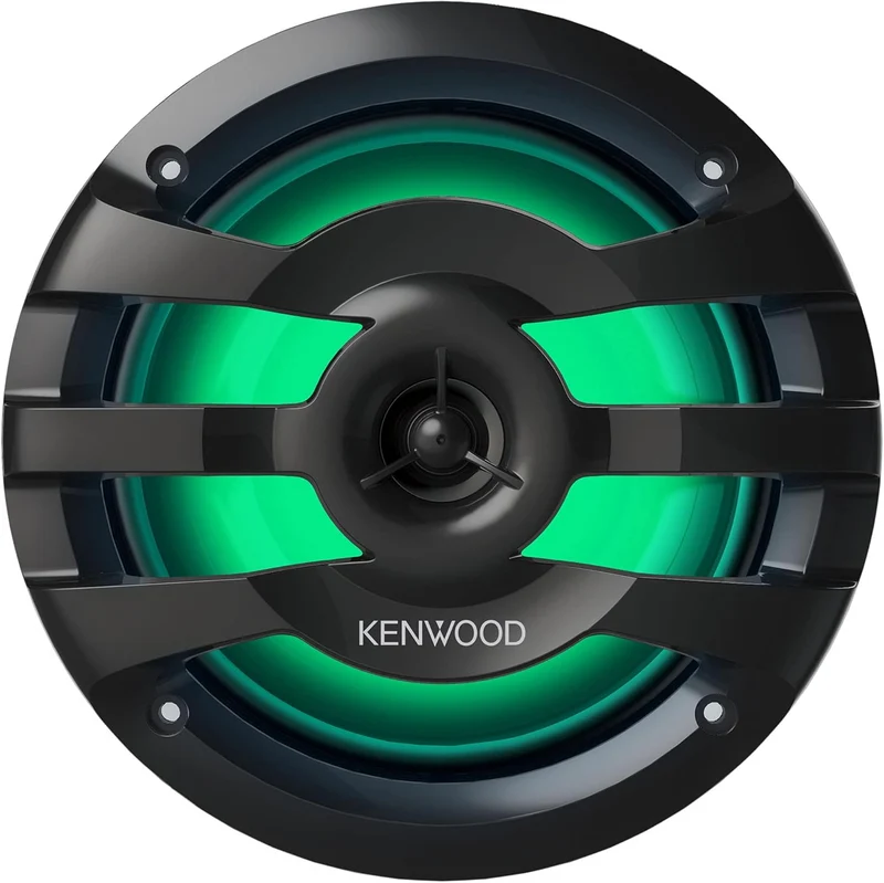 Kenwood KFC-1673MRBL 6-3/4" Marine/Car Speakers Black w/RGB