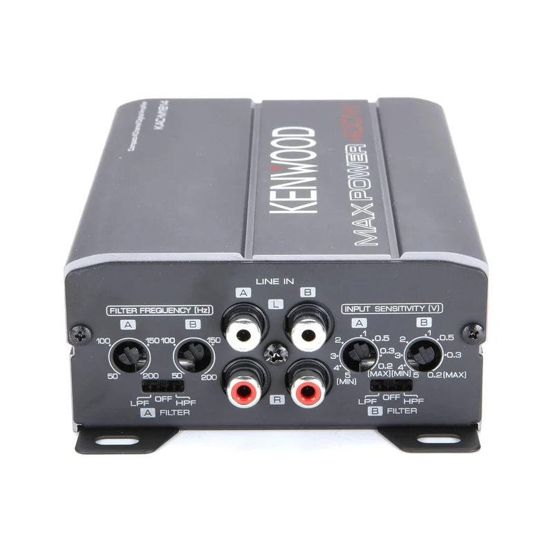 Kenwood KAC-M1814 4-Channel Compact Bridgeable Marine/Motorsports 400W Max Power Digital Amplifier