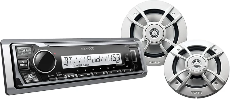 KENWOOD PKG-MR3321BT Marine Audio Receiver with Speaker Package