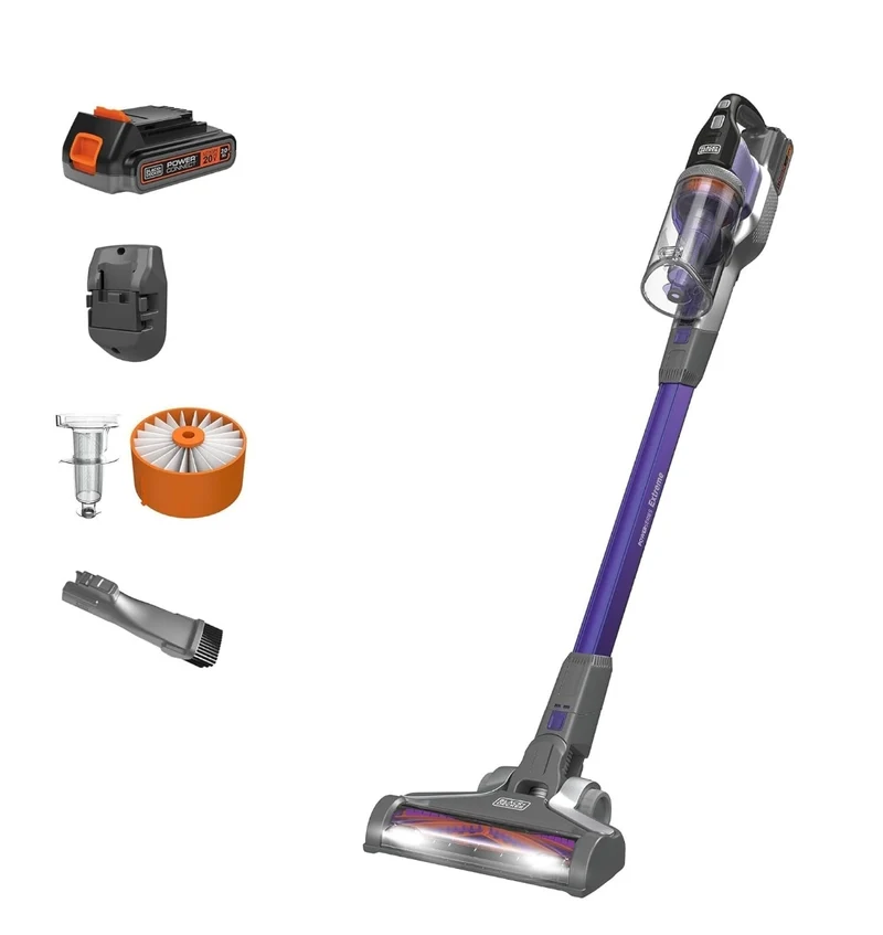 BLACK+DECKER Powerseries Extreme Cordless Pet Hair Vacuum Cleaner, Stick Vacuum for Pets (BSV2020P)