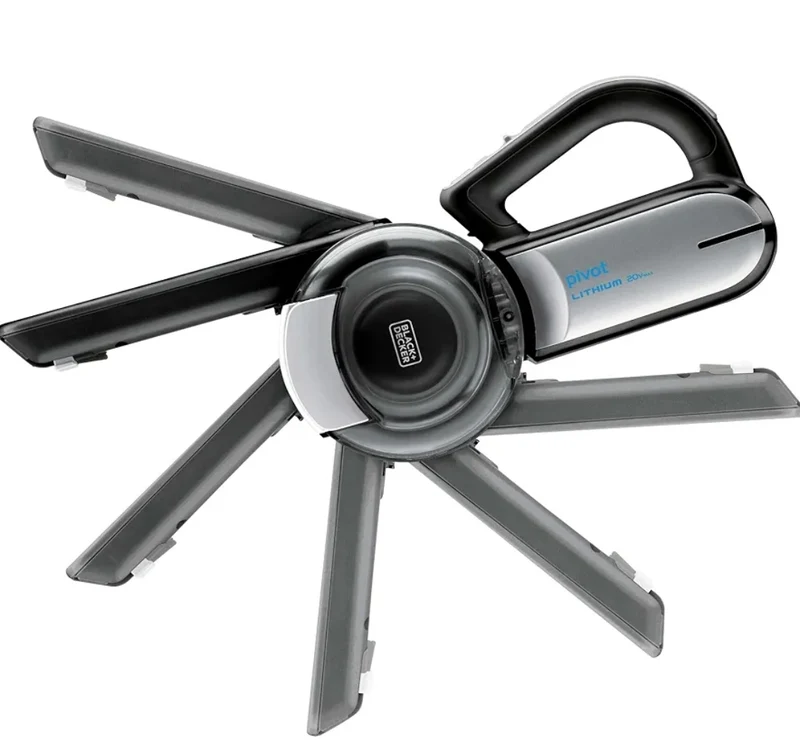 BLACK+DECKER dustbuster Pivot VAC Handheld Vacuum Cordless, Car Vacuum Portable Cordless with Crevice Tool and Pivot Nozzle (BDH2000PL)