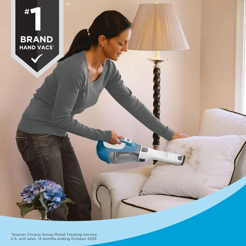 BLACK+DECKER dustbuster AdvancedClean Cordless Handheld Vacuum, Compact Home and Car Vacuum with Crevice Tool (CHV1410L)