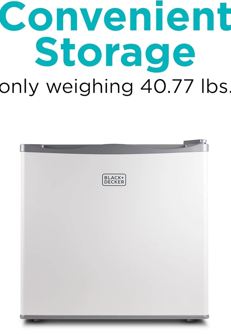 BLACK+DECKER 1.2 Cu. Ft. Compact Upright Freezer, Mini Deep Freeze with Full-Width Wire Shelf