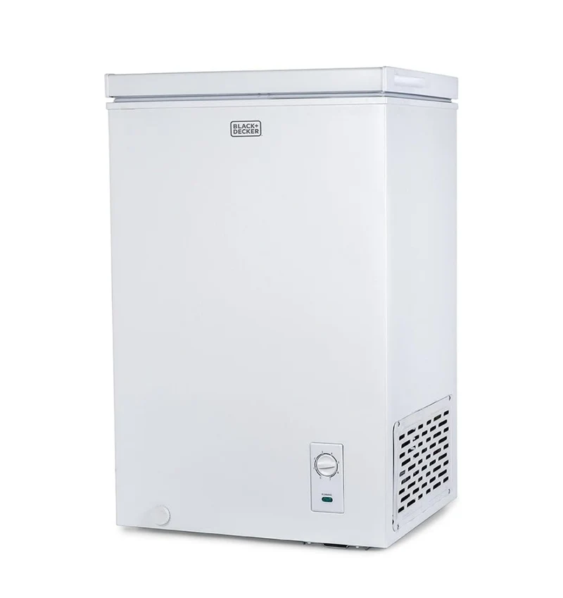BLACK+DECKER 2.0 Cu. Ft. Compact Chest Freezer, Deep Freezer Holds Up To 70 Lbs. of Frozen Food, Removable Storage Basket, Manual Defrost, White