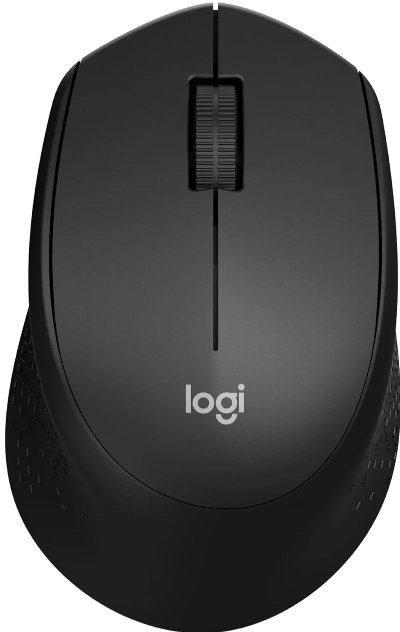 Logitech M330 SILENT Wireless Mouse, 2.4GHz with USB Receiver, Optical Tracking, Quiet & Lightweight, Long Battery Life, for PC, Mac, Laptop, Chromebook - Black